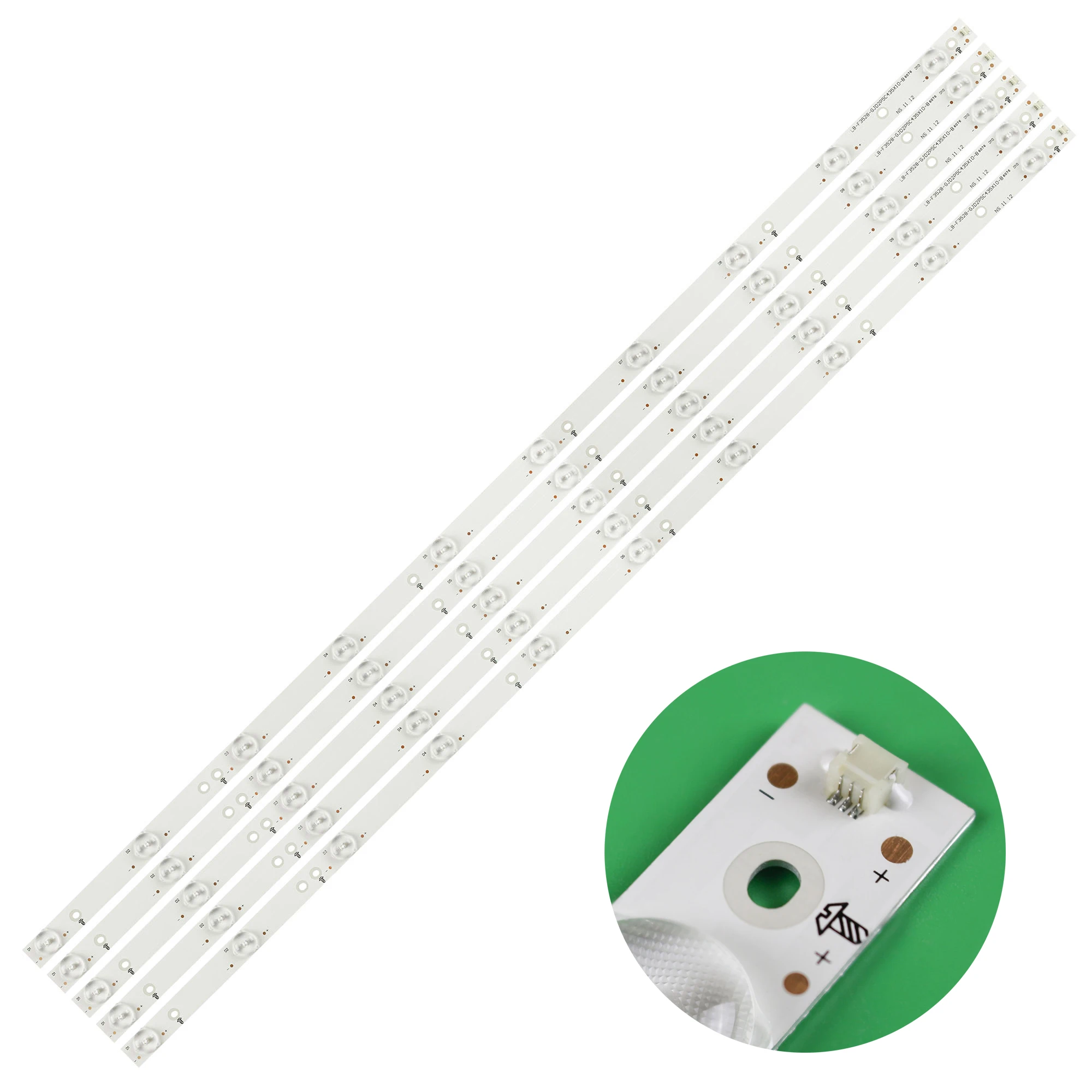 New 5 PCS/set 10LED(3V) 842.5mm LED backlight strip for 43PFT4131 43PFS5301 GJ-2K15-430-D510 GJ-2K16-430-D510-V4 01Q58-A | Компьютеры и