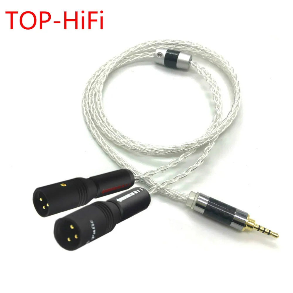 

TOP-HiFi 8 Cores 2.5mm TRRS Balanced to 2x 3pin XLR Male Audio Adapter Cable For AK100II AK120II AK240 AK380 AK320