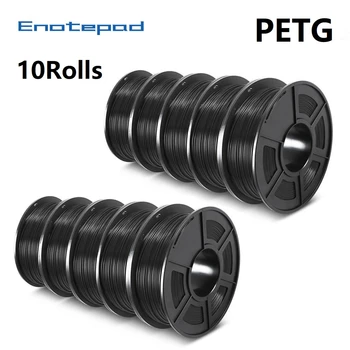 

Enotepad PETG Filament 10rolls 1.75mm 1kg 3D Printer petg filament Tolerance 0.02mm Eco-friendly High Toughness Material