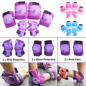 

6pcs Kids Protective Gear Set Knee Pads Elbow Wrist Pad Children Bicycle Scooter Cycling Skateboard Sportswear Protector