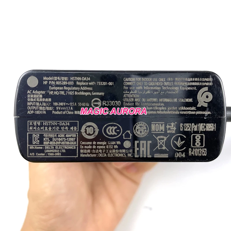 Genuíno para hp Elitepad Z3795 Carregador Tablet Adaptador ac 9 Hstnn-la34 Hstnn-da34 v 1.1a 10w 733201-001 805289-003 900 g1 1000 g2 - Imagem 2