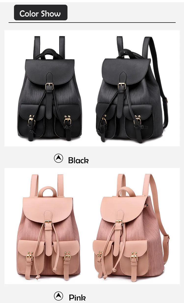 Brown Black Women Backpack Soft Leather School Bag For Teen Girls Casual Travel Bagpack 2019 New Fashion Female Luxury Backpacks (13)