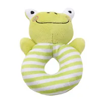 Green Frog Милый мультяшный Слон, Лев, олень, животное, ручной Колокольчик, погремушки для младенца, плюшевый, мягкий, успокаивающий, погремушка, игрушки для малышей, подарок для детей - Цвет: Green Frog