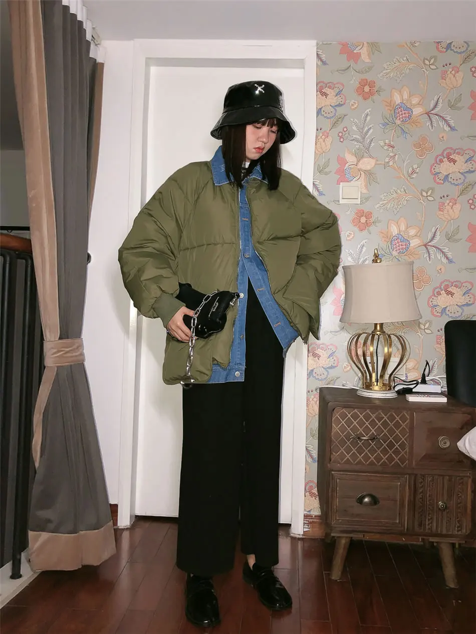 XITAO, имитация двух частей, женская мода, новинка, широкая талия, полный рукав, пэтчворк, карман,, зимнее, маленькое, свежее, повседневное пальто, DMY1833
