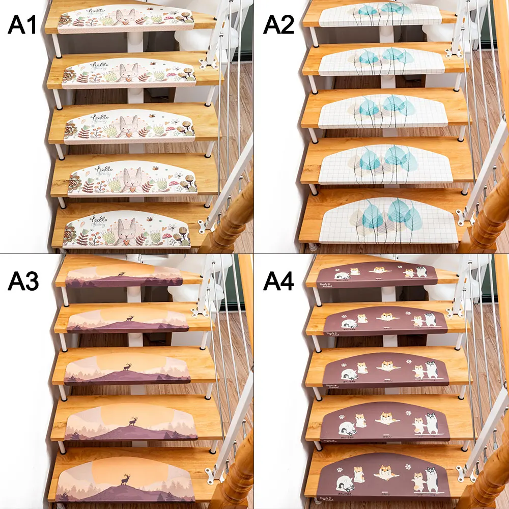 1 шт. ПВХ Нескользящие напольные лестничные ковры лестничные ступеньки детские защитные коврики лестницы стикер напольный ступенька ковер для украшения дома