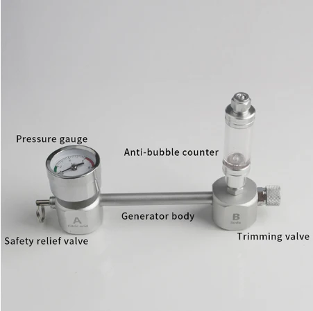 ZRDR аквариума DIY CO2 генераторная система комплект с регулировкой давления воздушного потока воды завод рыбы AquariumCo2Valve диффузор - Цвет: B