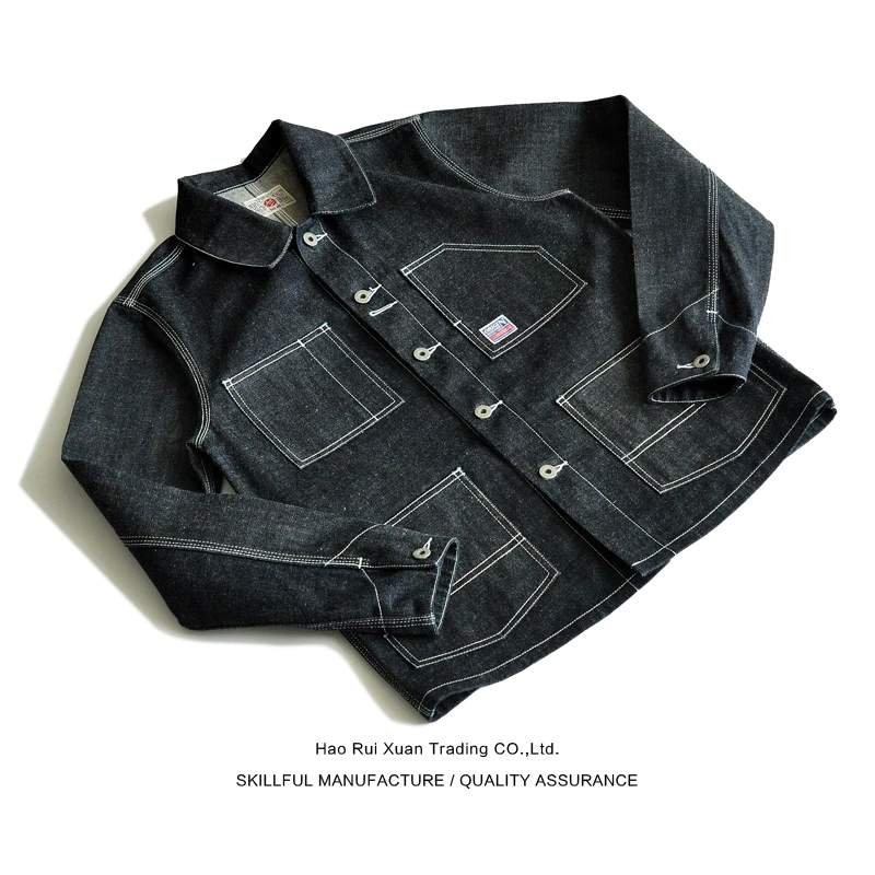 Sauce Origin 993cl Jean Jacket Men Men Motorcycle Denim Jacket Selvedge Denim Raw Vintage Us