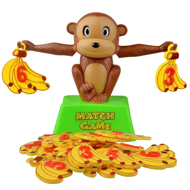 Matemática infantil engraçada com equilíbrio, brinquedos educativos macaco  banana jardim de infância jogos para crianças bebê - AliExpress