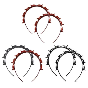 

2PCS Women Double Bangs Hairstyle Hairpin Resin Twist Plait Hairband Headband Hair Hoop Band with Clips for Birthday Christmas
