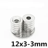 100/200/300 pcs 12x3-3/12x3-4mm Neodymium Magnets Disc 12x3 mm Hole 3Hole 4mm Minor Diameter Magnet Round Countersunk Magnetic ► Photo 1/3