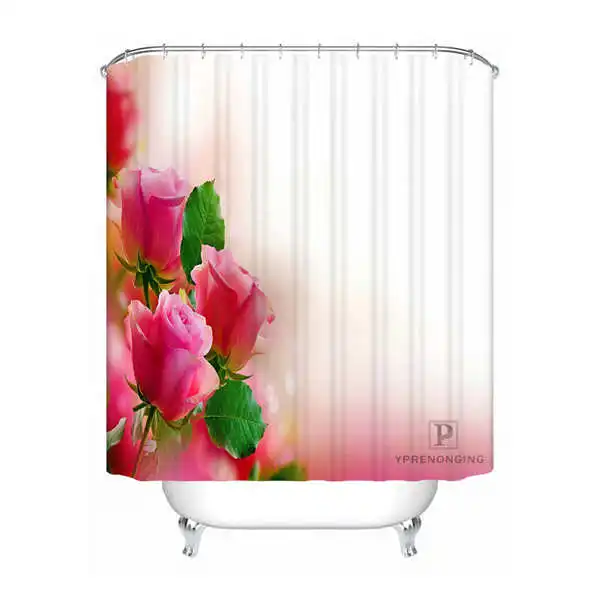 Shower Curtain Пользовательские водонепроницаемые занавески для душа ПРИРОДА красивых розовых пейзажей Печатных Декор ванной комнаты различных размеров#180324-01-07 - Цвет: Shower Curtain