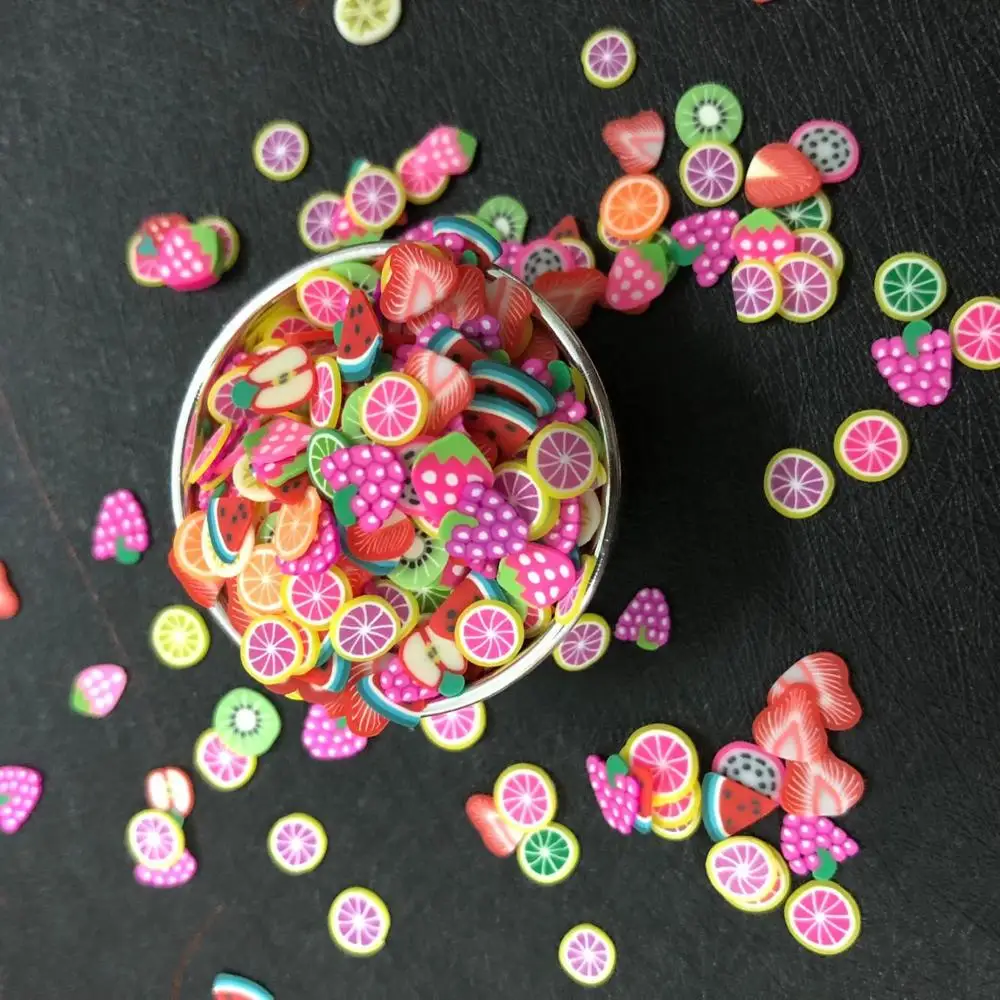 

10g/pack 5mm*5mm fruit polymer clay filler DIY bow and craft handmade material home decoration