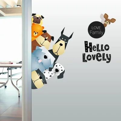 

Cartoon Wall Sticker Family Of Cute Animals Office Picture Wall Decor Living Room Sofa Background Wallpaper Kids Room Decoration