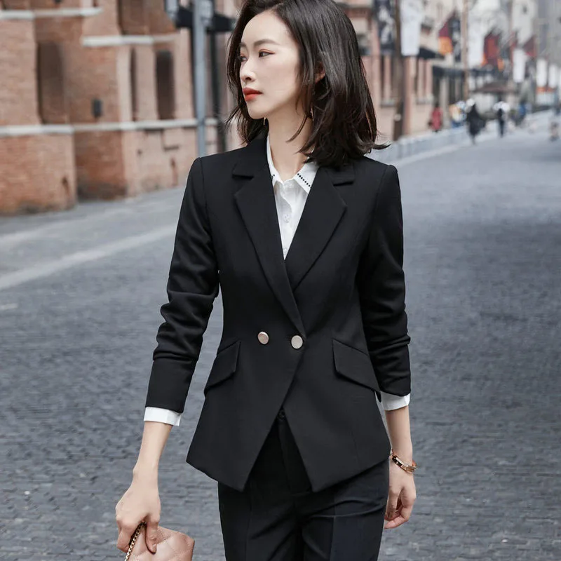 Женский блейзер в стиле ретро Осенний облегающий пиджак нестандартного кроя из