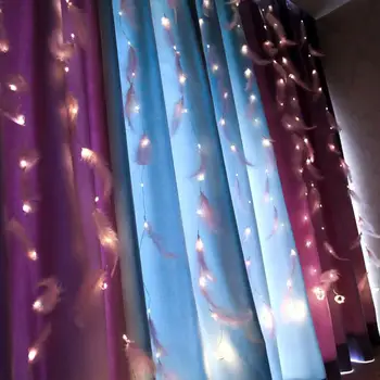 

IP44 Waterproof Curtain Feather Lights 8 Modes USB Powered Fairy Lights Landscape Lamp DIY