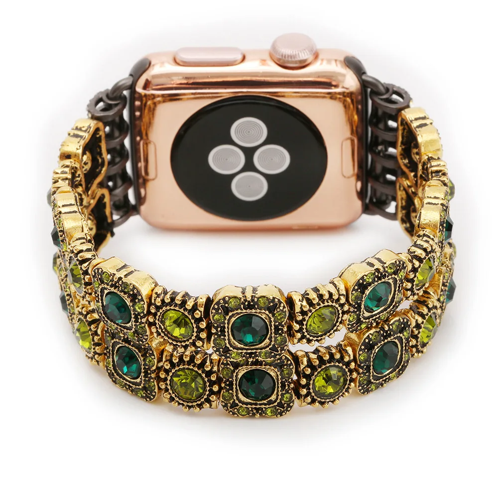 Роскошный бриллиантовый браслет ремешок для Apple watch 38 мм 42 мм 40 мм 44 мм металлический Премиум браслет с драгоценным камнем для iwatch серии 1 2 3 4 5