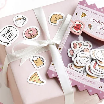 

Cartoon Series Aniamls Food bullet Journal decoration paper sticker decoration DIY album diary scrapbooking label sticker kawaii