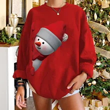 

2021NEW New Christmas Sweater Snowman Print Sweater 2021 Christmas Sweatshirt Christmas Sweatershirt