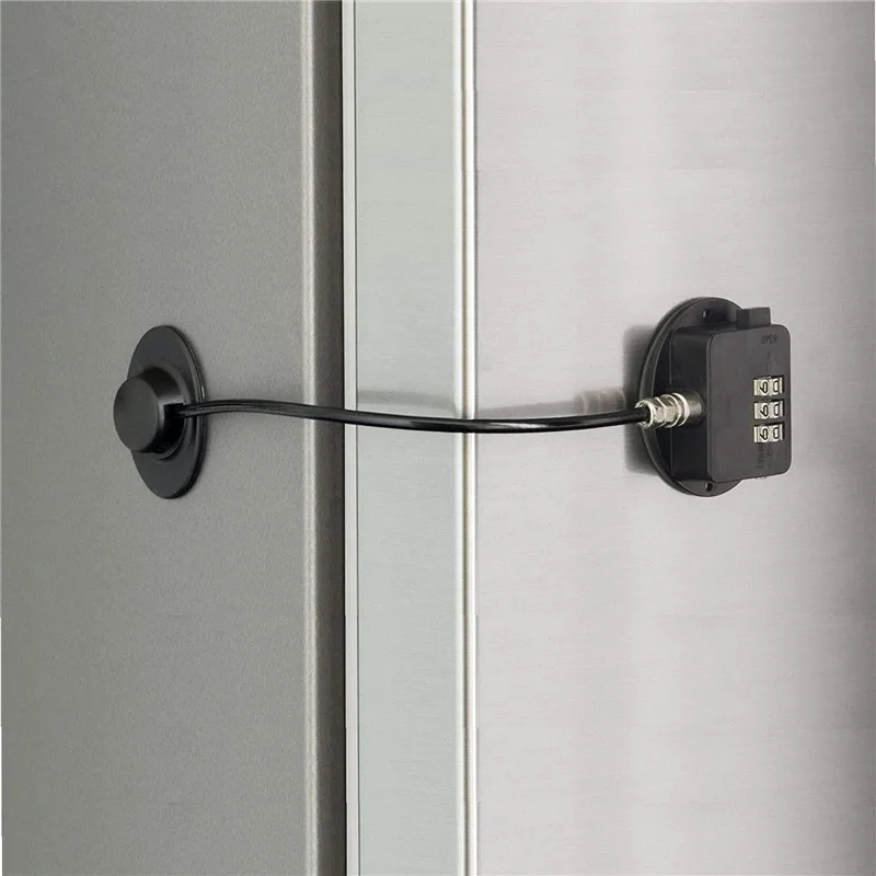 Locktrendz - Child Proof Fridge Locks for Kids, Strong Heavy Duty Child Safety Button Refrigerator Lock, Durable and Easy to Install Fridge Lock