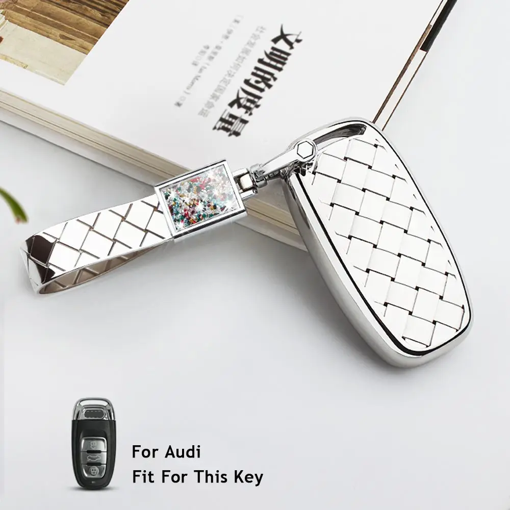 Лидер продаж ключи чехла для Audi A1 A2 A3 A4 A5 A6 A7 A8 Quattro Q3 Q5 Q7 2009 2010 2011 2012 2013 стайлинга автомобилей - Название цвета: Option 12