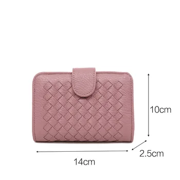 

Hot Sale Women's Short Purse Woven Clutch New Style Korean-style Wallet Women's Card Holder