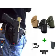 Тактический пистолет Glock 17 19 22 23 31 32 страйкбол ремень поясной пистолет кобура шестерни Пистолет Чехол для переноски+ Molle платформа адаптер кобуры