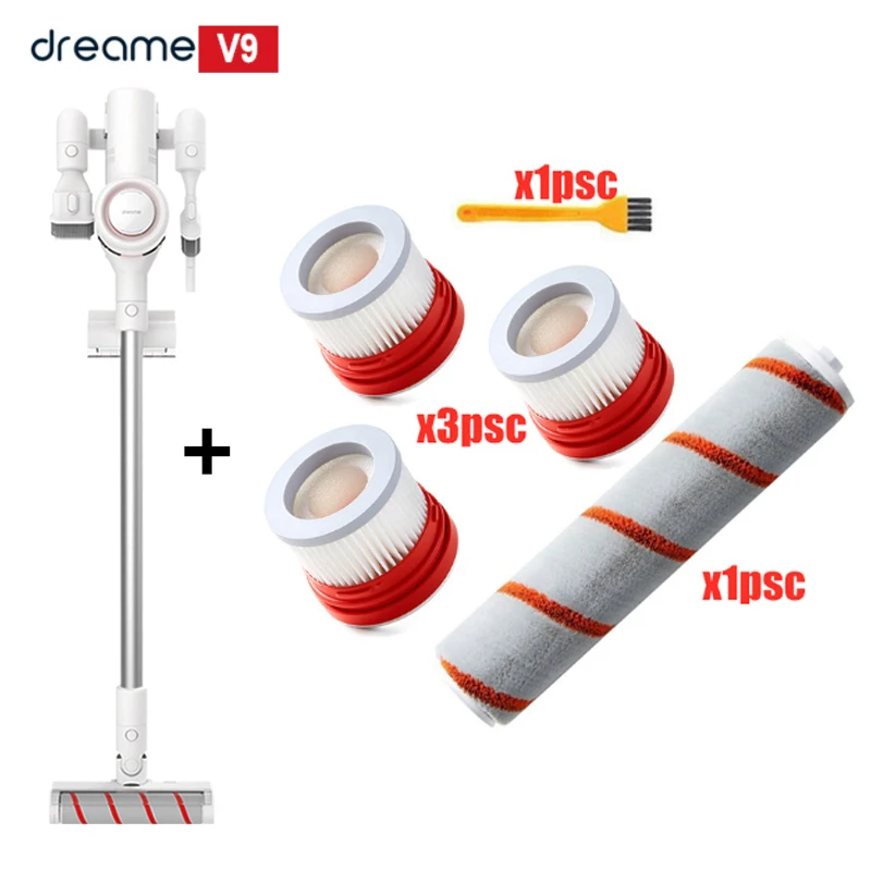 Xiaomi Wireless Cyclone Filter Dreame V9 Handheld Cordless Mi Carpet Sweep Dust Collector home Vacuum Cleaner Portable - Цвет: V9 add 5PCS