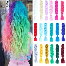 XUANGUANG парик большая коса волос крючком термостойкие волосы для наращивания 24 дюймов Синтетические высокотемпературные волокна коса