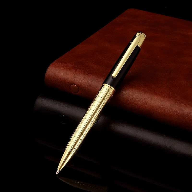 Роскошная металлическая шариковая офисная деловая ручка, ручки для подарка, школьные ручки для письма, канцелярские принадлежности для студентов 03763 - Цвет: gold