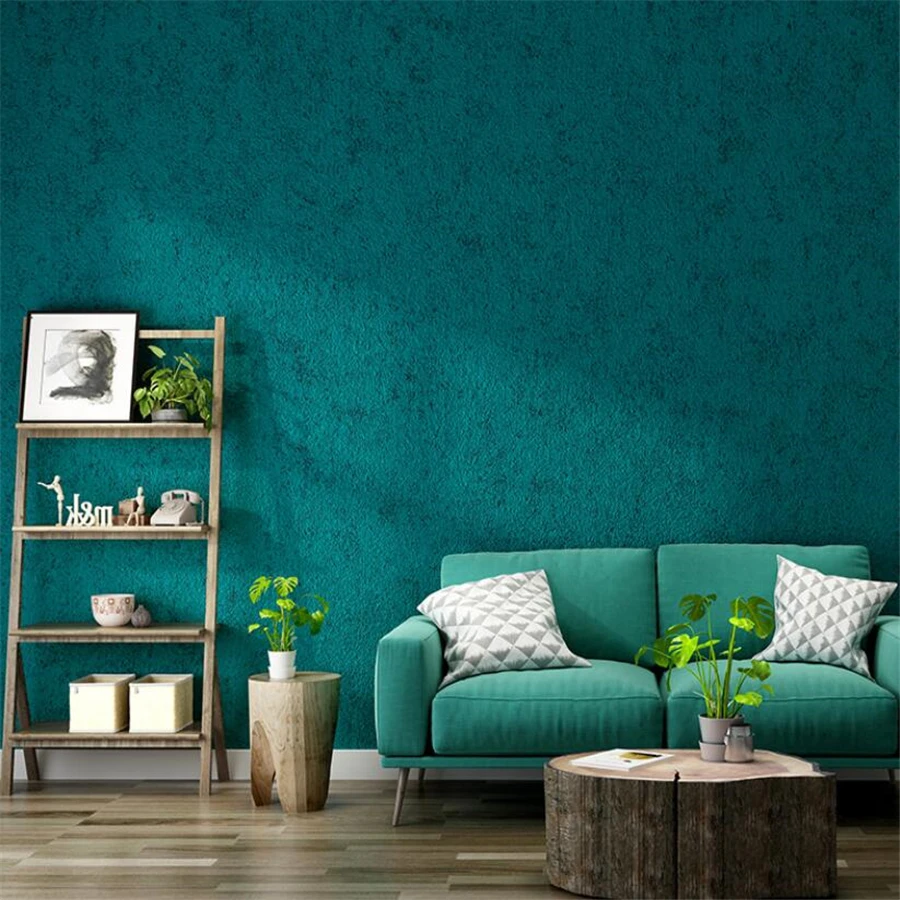 stijl blauw groen behang diatomeeën modder luxe slaapkamer restaurant woonkamer muur papier papier peint|Behang| - AliExpress