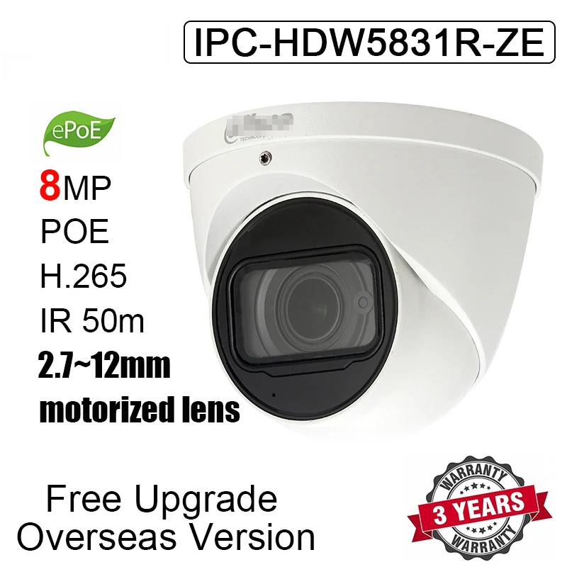 IPC-HDW5831R-ZE 8MP WDR IR Eyeball Dome Network Camera 2 OEM 1