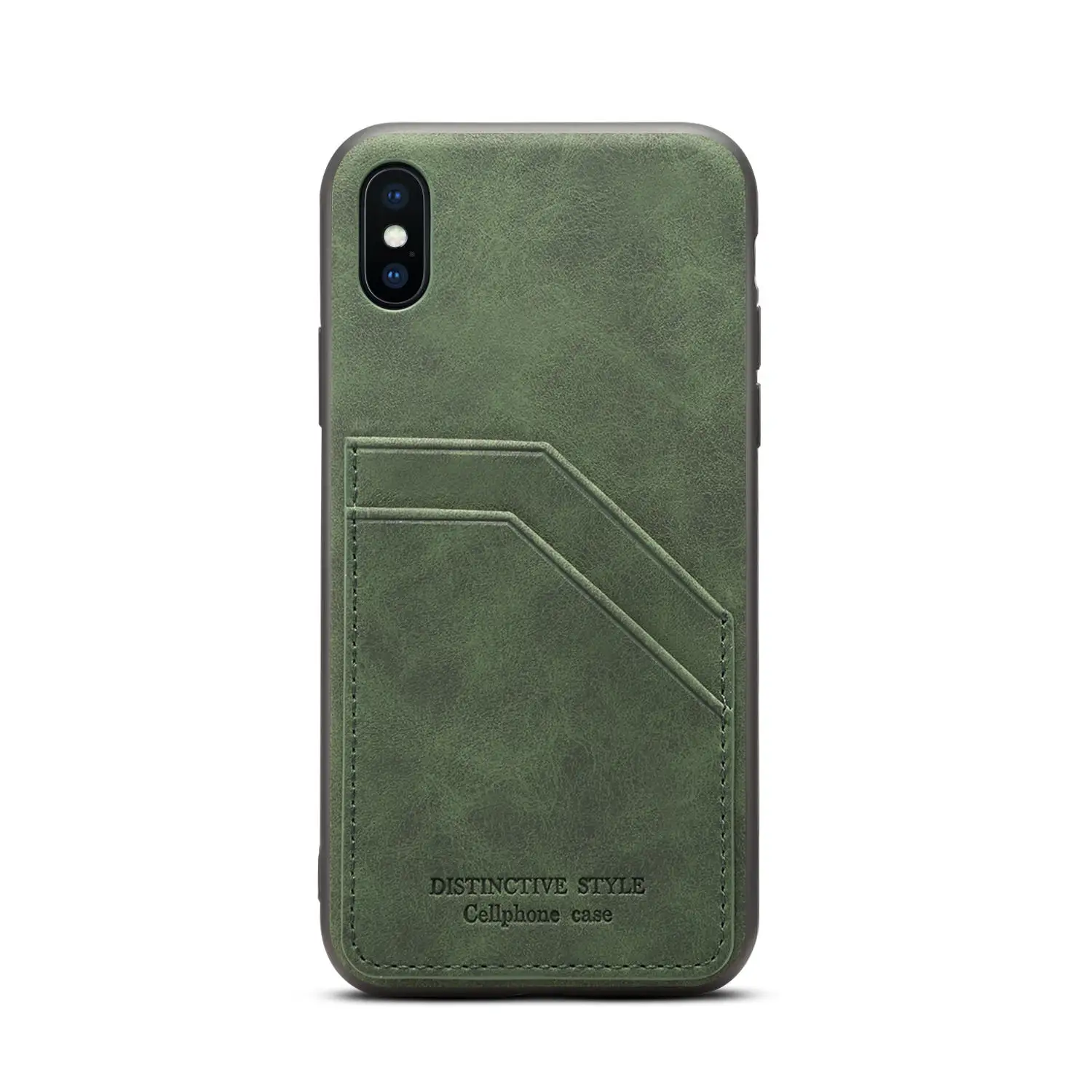 Green Роскошный чехол с отделениями для карт для iPhone 11 pro max X XR Xs max 7 8 Plus Обложка на заднюю панель из искусственной кожи Fundas ультратонкий Противоскользящий чехол - Цвет: Green