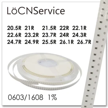 

LoCNService 0603 1% 5000PCS 20.5R 21R 21.5R 22R 22.1R 22.6R 23.2R 23.7R 24R 24.3R 24.7R 24.9R 25.5R 26.1R 26.7R 1608 Resistor