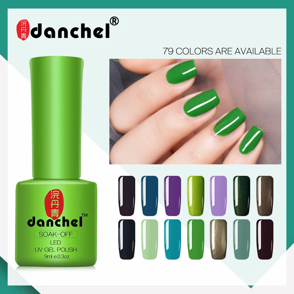 

Danchel 1-40 Color 9ml Gel Varnish Nails Art Vernis UV LED Primer Semi Permanent LED Soak-Off Gel Lacquer Gel Nail Polish