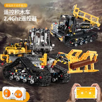

MOC 13034 13035 Technic Truck Series Motor Function Motorized Tracked Loader Set RC Model Building Blocks Bricks 42094 Toys