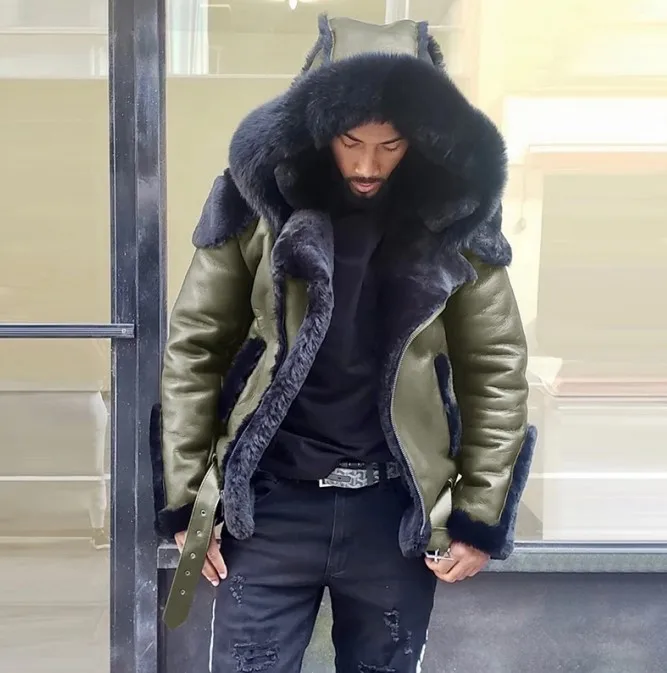 2021 Men Winter Jackets Hooded Coats Faux Fur Thicken Winter Parka Jacket  Fured Collar Cotton Padded Snow Puffer Streetwear Coat - Jackets -  AliExpress
