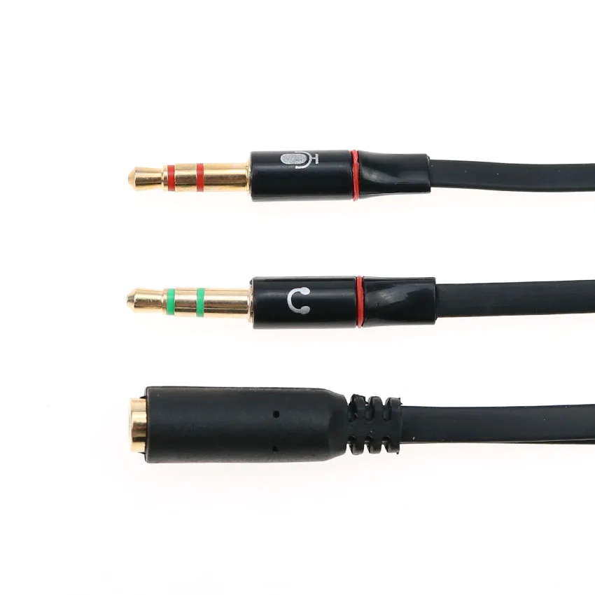 cltgxdd 50pcs 3 5 mm Headphone Audio Cable Earphone Micphone Y Splitter Adapter 1 Female to 2 male Connected Cord to Laptop PC