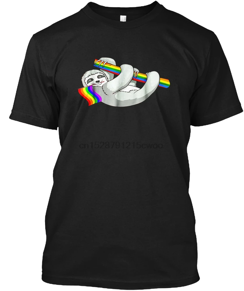 Men T Shirt Sloth shirt LGBT Pride Flag Women T-Shirt |