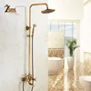 ZGRK Classic Rainfall Shower Set Antique Bronze Bath Shower Faucet Set Copper Wall Mounted Mixer Tap ► Photo 3/6