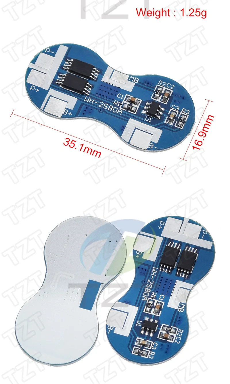 TZT 2S 3A 4A 5A 8A 10A 13A 20A 7,4V 8,4V Li-Ion 18650 Lithium-Batterie-Schutzplatine / BMS-Platine Standard / Balance – Detail 8