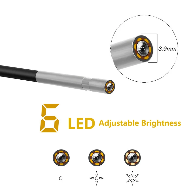 3,9mm 5,5mm 8mm ˻ Endoskop ī޶ HD1080P 4,3 zoll Bildschirm IP67 Wasserdicht Industrielle Endoscop