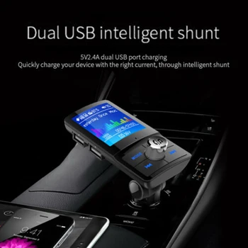 

Car Wireless bluetooth Handsfree MP3 Player Kit FM Transmitter Dual USB Charger Compatible for Mobile Cell Phone Charger