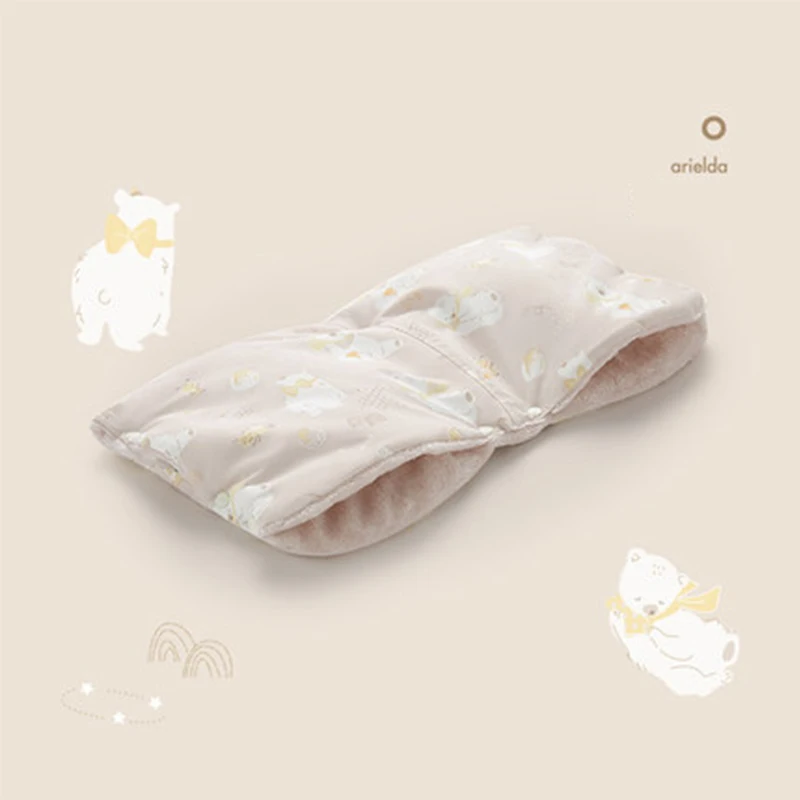 Parabebe Cold Winter Baby Pram Hand Muff Kids Travel Pushchair Warm Polar Fleece Hand Cover For Buggy Glove Stroller Accessories