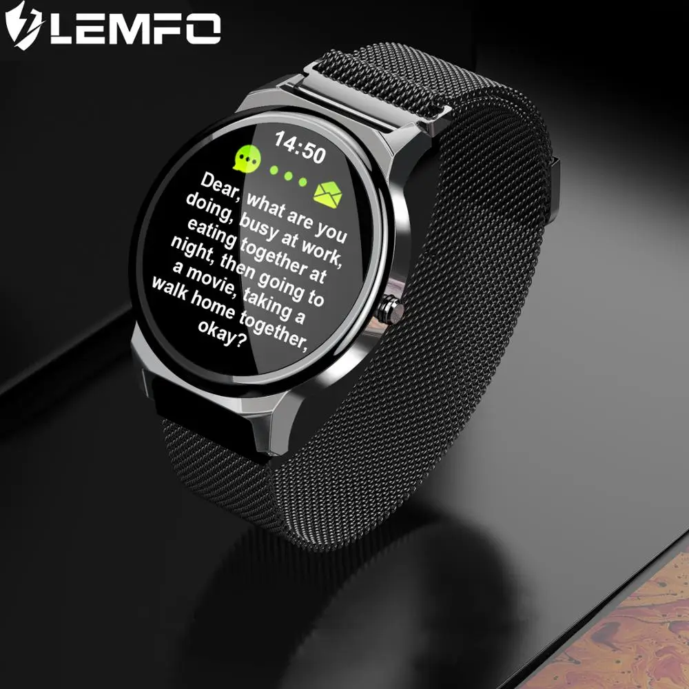 LEMFO 1,3 дюймов Полный Круглый и сенсорный смарт часы пульсометр ...
