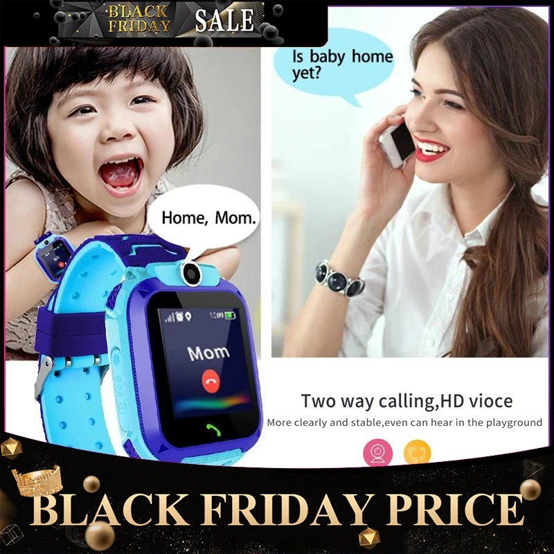 Cheap BEESCLOVER Kids Smart Watch Q12B Phone Watch for Android IOS Life Waterproof LBS Positioning 2G Sim Card Dail Call