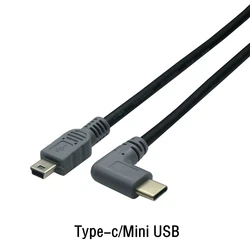 Right - Angle USB 3.1 Type C OTG Data and Charging Cable for 1m (C - Mini USB Right)