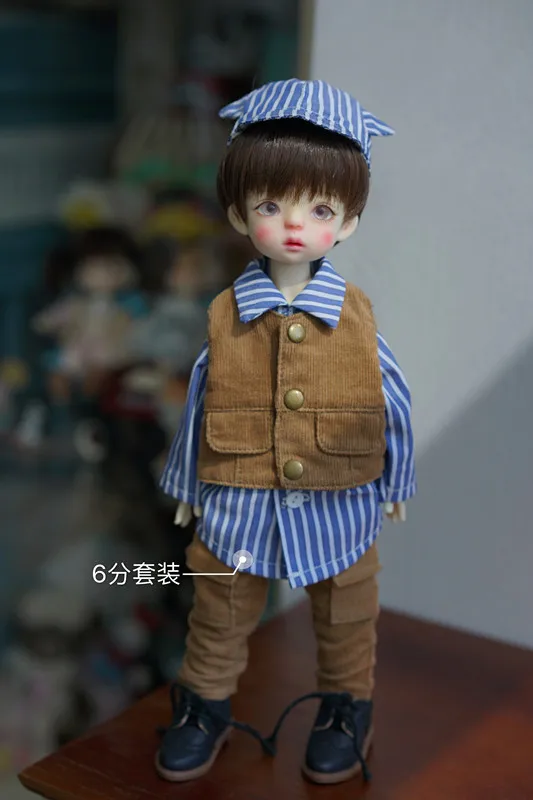 A BJD одежда костюм 1/6 BJD YOSD кукла рубашка и комбинезоны жилет ma3 jia3 кошачьи уши подростка на каждый день - Цвет: A
