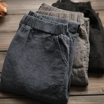 

Plus Size 5XL Women Cotton and Linen Pants Spring Autumn New Loose Thin Casual Linen Harem Long Pants