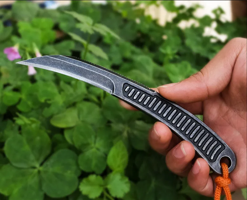 Black HS Инструменты Кемпинг портативный открытый резак Karambit коготь Тактический охотничий нож фиксированные ножи мини брелок карманный нож K оболочка - Цвет: Black