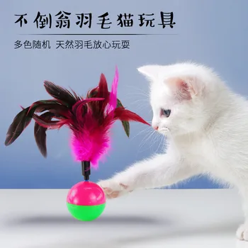 

Hot Selling Feather Tumbler Cat Toy Interactive Educational Tease Cat Toy Automatic Cat Teaser Toy Toy